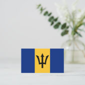 Barbadiaanse vlag, vlag van Barbados Visitekaartje (Staand voorkant)