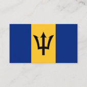 Barbadiaanse vlag, vlag van Barbados Visitekaartje (Voorkant)
