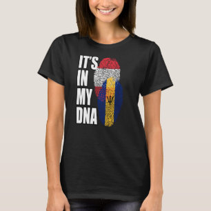 Barbadian en Austrian Mix DNA Flag Heritage T-shirt