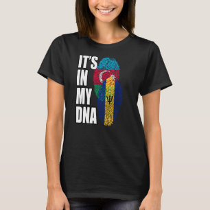 Barbadian en Azerbeidzjan Mix DNA-vlagwerelderfgoe T-shirt