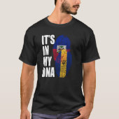Barbadian en Haïtiaanse Mix DNA-vlagwerelderfgoed T-shirt (Voorkant)