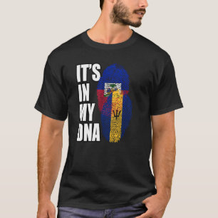Barbadian en Haïtiaanse Mix DNA-vlagwerelderfgoed T-shirt