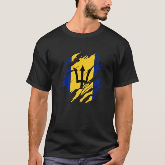 Barbadian Flag Barbados  1 T-shirt (Voorkant)