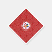 Barbadian LOVE Heart Flag Valentijn gepersonalisee Servet (Hoek)