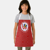 Barbadian Red LOVE Flag gepersonaliseerd Schort (Insitu)