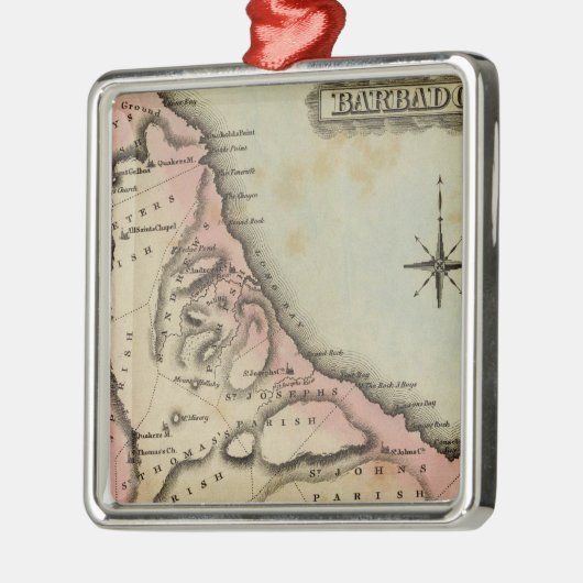 Barbado 2 metalen ornament (Links)