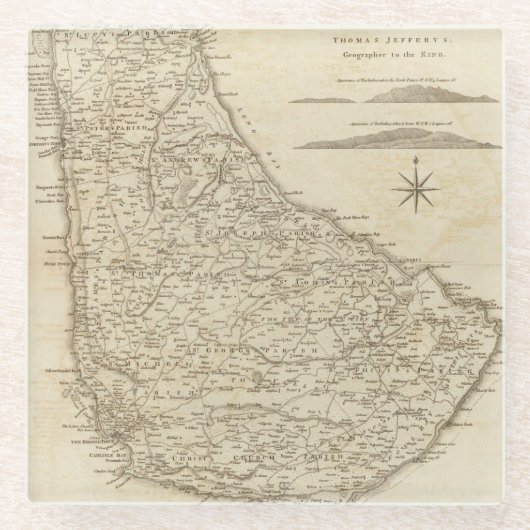 Barbado Glazen Onderzetter (Voorkant)