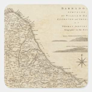 Barbado Vierkante Sticker