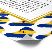 BARBADOS Aangepast bruiloft Opvang 120 Zitplaatsen Poster (Hoek)