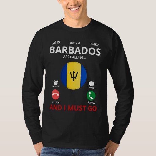 Barbados Are Calling T-shirt (Voorkant)