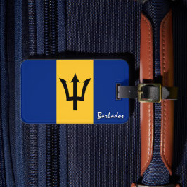 Barbados-Bagagelabels, patriottische Barbados-vlag Bagagelabel