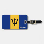 Barbados-Bagagelabels, patriottische Barbados-vlag Bagagelabel (Voorkant horizontaal)