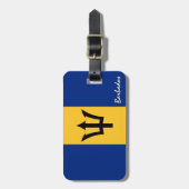 Barbados-Bagagelabels, patriottische Barbados-vlag Bagagelabel (Voorkant verticaal)