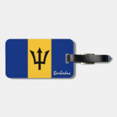 Barbados-Bagagelabels, patriottische Barbados-vlag Bagagelabel (Achterkant horizontaal)
