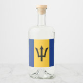 Barbados Bajan Flag Barbadiaans Caribisch gebied Likeurfles Etiket (Voorkant)
