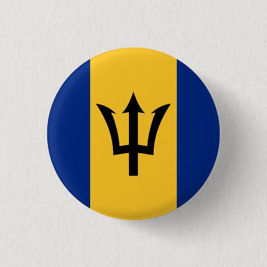 Barbados Bajan Flag Barbadiaans Caribisch gebied Ronde Button 3,2 Cm (Voorkant)