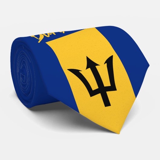 Barbados Bajan Flag Barbadiaans Caribisch gebied Stropdas (Opgerold)