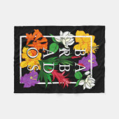 Barbados Bajan Wildflower Pride Floral  Fleece Deken (Voorkant (Horizontaal))