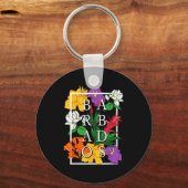 Barbados Bajan Wildflower Pride Floral Sleutelhanger (Voorkant)