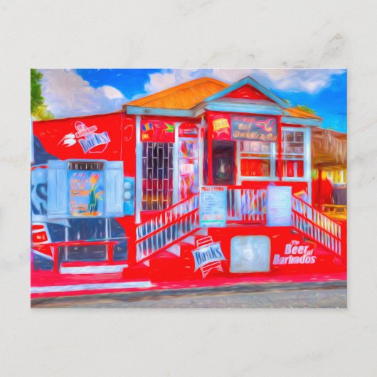 Barbados Bar Art  Briefkaart (Voorkant)