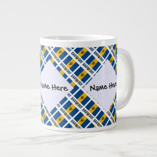 Barbados Barbaar Vlag Tegel Persoonlijke Naam Grote Koffiekop