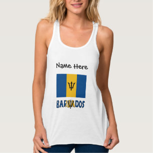 Barbados Barbadiaanse Vlag Gepersonaliseerd  Tanktop