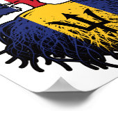 Barbados Barbadian Brits - Brits - Bergoldvlag Poster (Hoek)