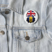 Barbados Barbadian Brits - Brits - Bergoldvlag Ronde Button 5,7 Cm (In situ)