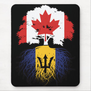 Barbados Barbadian Canadian Canada Tree Roots Flag Muismat