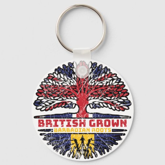 Barbados Barbadian UK - Britse boom Sleutelhanger (Voorkant)