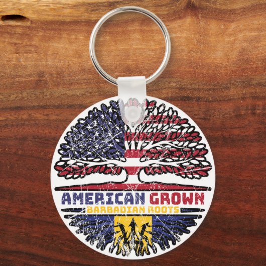 Barbados Barbadian Verenigde Staten Verenigde Stat Sleutelhanger (Achterkant)