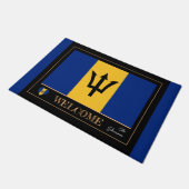 Barbados & Barbados Flag huis matten/sport Welkom Deurmat (Schuin)