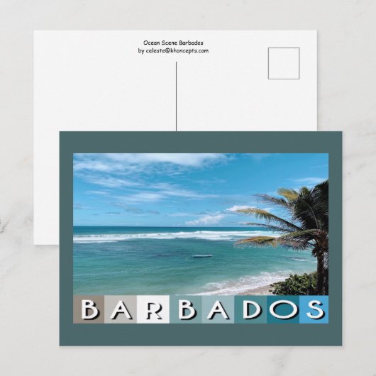 Barbados Beach Briefkaart (Voorkant / Achterkant)