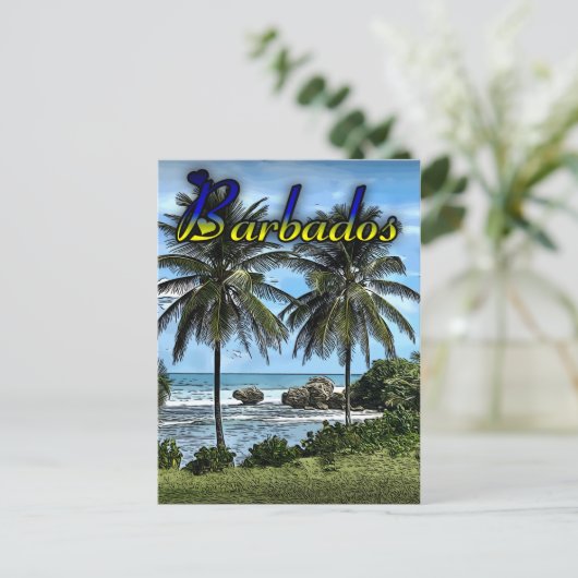 Barbados Beach Briefkaart (Staand voorkant)