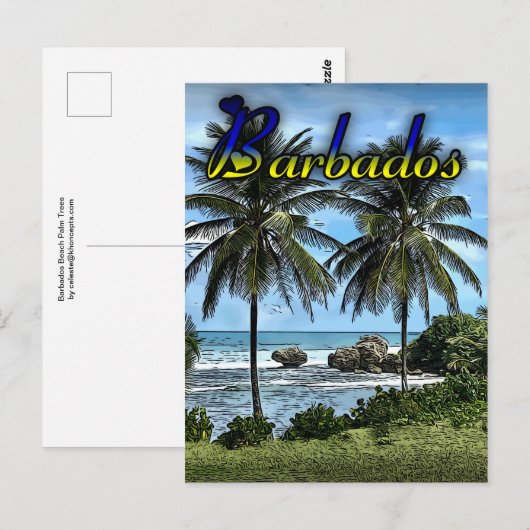 Barbados Beach Briefkaart (Voorkant / Achterkant)