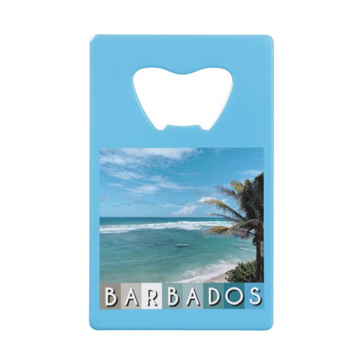 Barbados Beach Creditkaart Flessenopener (Voorkant)