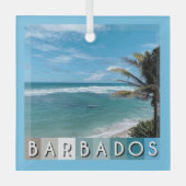 Barbados Beach Glas Ornament (Voorkant)