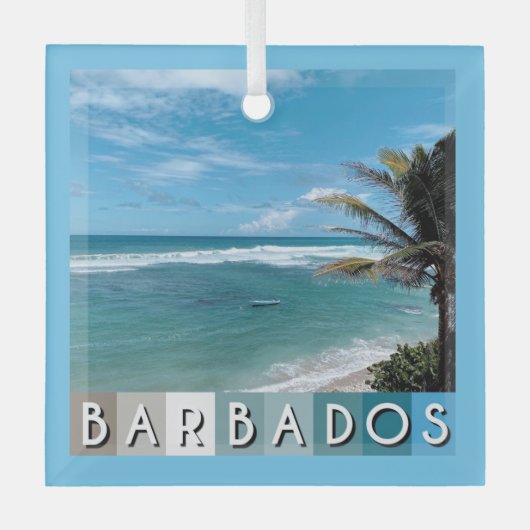 Barbados Beach Glas Ornament (Voorkant)