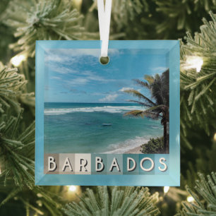 Barbados Beach Glas Ornament