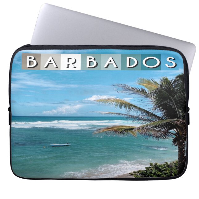 Barbados Beach Laptop Sleeve (Voorkant)