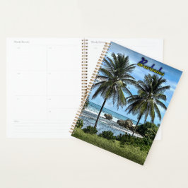 Barbados Beach Palm Trees Planner