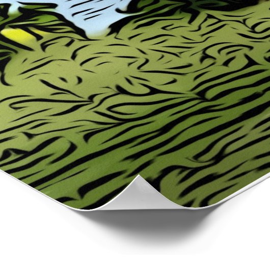 Barbados Beach Palm Trees Poster (Hoek)