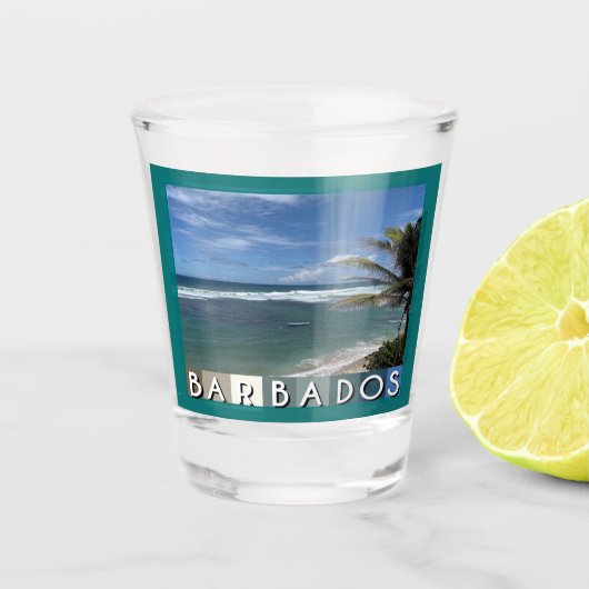 Barbados Beach Shot Glas (Voorkant)