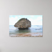 Barbados Big Rock in Bathsheba Canvas Print (Voorkant)