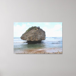 Barbados Big Rock in Bathsheba Canvas Print