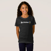 Barbados Blackletter Bajan Flag Caribbean T-shirt (Voorkant volledig)