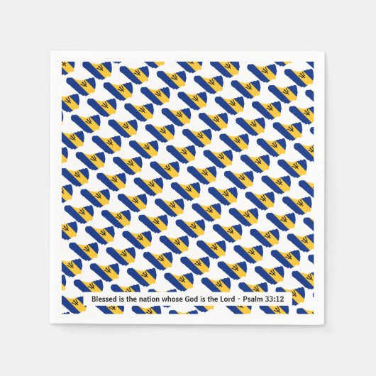 BARBADOS Blessed Nation Celebrations Papier Servet (Voorkant)