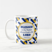 BARBADOS Blessed Nation Monogram Christelijk Koffiemok (Links)