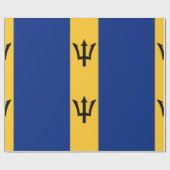 Barbados Blue Yellow Gold Cadeaupapier (Vlak)
