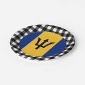 Barbados-Bord, buffelpleister en vlag van Barbados Papieren Bordje (Gekanteld)